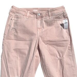Old Navy Rockstar Super Skinny Mid-Rise Distressed Pink/peach Jeans 10